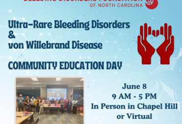 2024 Día Comunitario de los Trastornos Hemorrágicos Ultra Raros y la VWD - Chapel Hill, NC o en línea